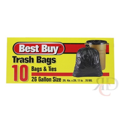 BEST BUY TRASH BAG 26 GAL 10CT/PACK